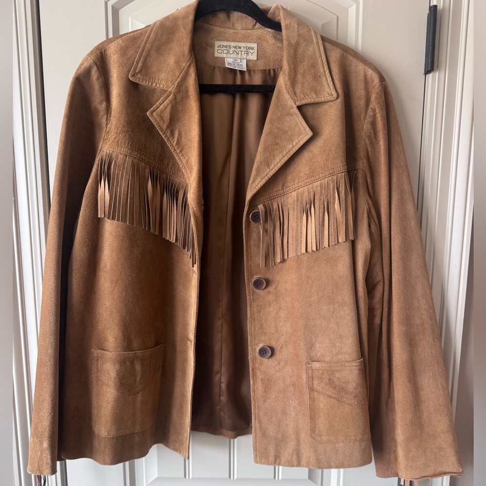 Jones New York Tan Suede Jacket XL
